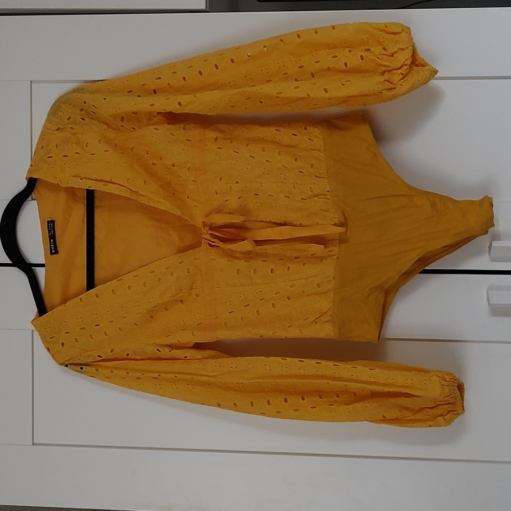 Long sleeve deep plunge leotard